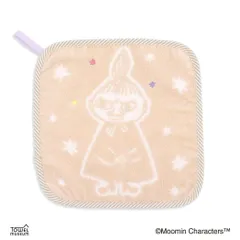【メール便】ムーミン ループタオル 無撚糸ループ付きタオルハンカチ キラキラ リトルミイ ピンク 北欧 タオル美術館 プレゼント かわいい キャラクター グッズ 