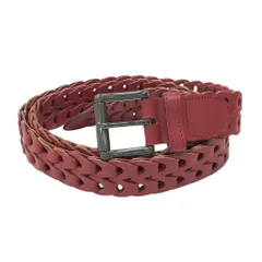 MASTER BUNNY EDITION ゴルフベルト レッド メンズ マスターバニー ベルト レッド 立体ロゴ 長さ調整可 メンズ ゴルフ