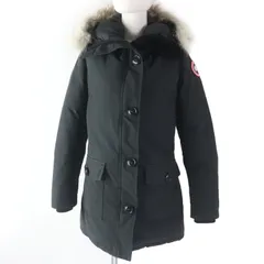 美品☆CANADA GOOSE カナダグース 2603JL BRONTE PARKA ブロンテ パーカー ファー・フード付 ダウンコート ブラック S 正規品 レディース