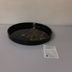 【輪島塗】塩安政之烝 金蒔絵 水仙 丸盆 伝統工芸品 漆器 輪島塗】塩安政之烝 金蒔絵 水仙 丸盆 伝統工芸品 漆器 - メルカリ