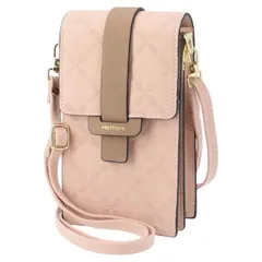 [Rain The Eye] スマホポーチ スマホショルダー ポシェット 携帯ポーチ iPhoneポーチ レディース 軽量 大容量　ピンク