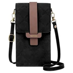 [Rain The Eye] スマホポーチ スマホショルダー ポシェット 携帯ポーチ iPhoneポーチ レディース 軽量 大容量　ブラック