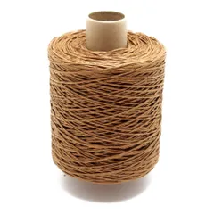 新品 紙糸(細) 約480m ラッピンク用 包装資材 ハンドメイド 和紙糸 (13黄土色)