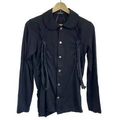 【極美品】コムデギャルソン 襟ラッフルギャザー ブラウス 長袖 黒 2023SS 極美品】コムデギャルソン 襟ラッフルギャザー ブラウス 長袖 黒