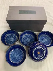 Q1)昭和レトロ　食器　獅子狩文  小鉢揃　鉢　5客分