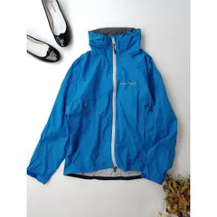 mont-bell モンベル レイントレッカー ジャケット Women's フード2WAY スタンドネック パーカー S ブルー/26Aのサムネイル