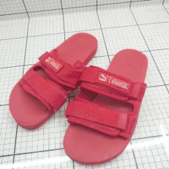 ◇ ⊂ PUMA プーマ コカ・コーラコラボ 厚底 プラットフォーム バックストラップサンダル サイズ24 レッド系 レディース E  【1508060021946】