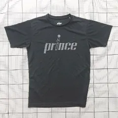 ◇ ⊂　美品 prince プリンス ロゴ文字 半袖 トレーニングTシャツ サイズS ブラック系 メンズ E  【1508200025780】