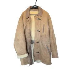 Z1588 カンタベリー・シープスキン・カンパニー（Canterbury Sheepskin Company） ムートン フライトジャケット コート メンズ M ブラウン