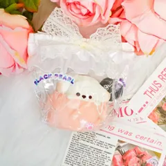 BLACKPEARLSTUDIO　ブラックパールスタジオ　ピンクワンちゃん　　 スクイーズ　とろんスクイーズ　にぎにぎ　捏捏　一つ　みずみずしい　チャーム　飾り