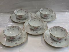 ◎ノリタケ コンテンポラリー カップ&ソーサー 5客 金彩 花柄