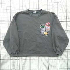 ◇ Θ チャンピオン プリント入り 長袖 グラフィックプリント長袖トレーナー サイズ140 グレー系 キッズ 子供服 E  【1508250008894】