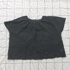 ◇ ⊂ SM2 サマンサ モスモス 可愛い系 ノースリーブ 大柄スカラップポンチョブラウス サイズF ブラック系 レディース E  【1508250008603】のサムネイル