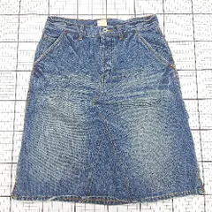 ◇ ⊂ ICHI イチ カジュアル 膝丈 台形 台形デニムスカート サイズM ブルー系 レディース E  【1508250009716】
