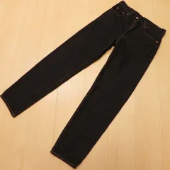 )803★【90s】Levi's リーバイス 626-53 日本製 91年 ブラック デニム テーパード 先染め ブラックジーンズ W30 革パッチ 黒 古着