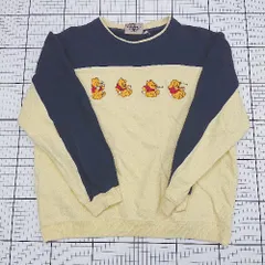 ◇ ⊇ BRAZOS ブラゾス くまのぷーさん 長袖 刺繍キャラトレーナー サイズM イエロー系 レディース E  【1508250012433】