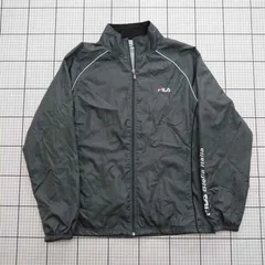 ◇ ⊂ FILA フィラ 通気性良好 長袖 ウィンドブレーカー サイズM グレー系 メンズ E  【1508250043789】