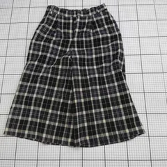 ◇ Θ Clear Impression チェック柄ワイドパンツ ネイビー系×アイボリー系 サイズ2 レディース E  【1508250042782】