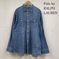 ポロバイラルフローレン ブラックデニムシャツ ジャケット 大きい