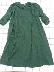 ◇ ⊂ Ray BEAMS コットンワンピース ダークグリーン系 Mサイズ レディース E  【1508250045257】