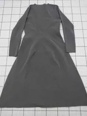 ◇ ⊇ HUG.U 長袖リブワンピース グレー系 Fサイズ レディース E  【1508250045158】