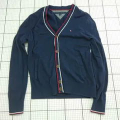 ◇ Θ TOMMY HILFIGER カーディガン ネイビー系 Sサイズ メンズ E  【1508250045370】