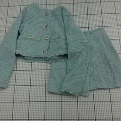 ◇ ⊇ INGNI ツイード調セットアップ ブルー系 Fサイズ  レディース E  【1508250045301】