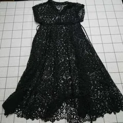 ◇ ⊂ FRIFUL レース 長袖 カーディガン サイズL ブラック系 レディース E  【1508260046244】