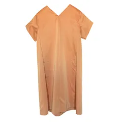 Z1588 BEAUTY& YOUTH UNITED ARROWS 半袖ワンピース ドレス オレンジ ゴールド レディースS