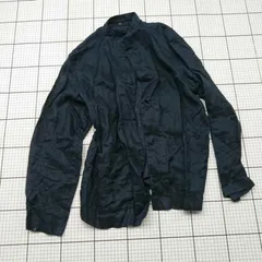 ◇ ⊂ 無印良品 ムジルシリョウヒン リネン100% 透け感 長袖 デザインブラウス サイズL-XL ブラック系 レディース E  【1509100023296】