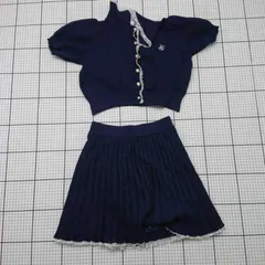 ◇ ⊂ NICE CLAUP セットアップ ネイビー系 Fサイズ レディース E  【1509100024279】