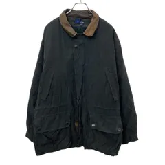 90s NAUTICA 中綿ジャケット XL ブラック ノーティカ ジップアップ スナップボタン ビッグサイズ 香港製 襟 切替 アウター 冬物 a710-7047