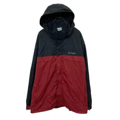 Columbia マウンテンパーカー XXL レッド ブラック コロンビア ジップアップ ビッグサイズ ロゴ刺繍 アウトドア アウター 冬物 a710-7050