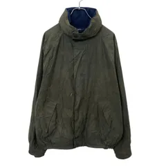 90s NAUTICA ジャケット XL～ ダークベージュ系 ノーティカ ジップアップ リバーシブル 香港製 裏地フリース アウター 冬物 a710-7093