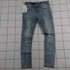 ◇ Θ クラシカルエルフ ダメージ加工 スキニーデニム サイズ61 サックス系 レディース E  【1509100027256】