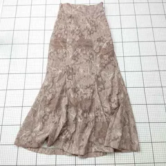◇ ⊆ continuer de NICE CLAUP 花柄 ロング丈 フレア スカート サイズ表記なし ピンクベージュ系 レディース E  【1509100028154】のサムネイル
