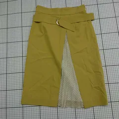 ◇ ⊂ PROPORTION BODY DRESSING レース ロング丈 フレア スカート サイズ2 イエロー系 レディース E  【1509100029137】