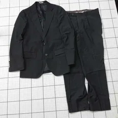 ◇ ⊂ SUIT　SELECT ストライプ柄 スーツ サイズA5 ブラック系 レディース E  【1509100028215】