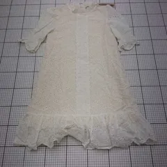 ◇ ⊂ LISSI　boutique 花柄 半袖 ミニ丈 ワンピース サイズF ホワイト系 レディース E  【1509100030072】