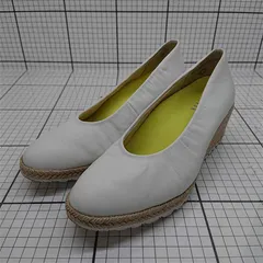 ◇ Θ 【フィットフィット fitfit】ホワイト系 ウェッジソール エスパドリーユ パンプス 23.5cm レディース E  【1509190045260】