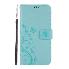 【迅速発送】iphone 5 / 5S iphone SE (第1世代) 用 ケース 手帳型 ケース 花柄 カード 収納 おしゃれ かわいい お花 蝶々 デザイン きれい 女性 優雅 純色 カバー ストラップ 付き 横開き マグネット 耐衝撃 スマホケース ア