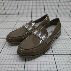 ◇ Θ 【テンパレイト TEMPERATE】ビジュー付きローファー レインシューズ パテント ベージュ系 40（25.5cm） レディース E  【1509190045321】