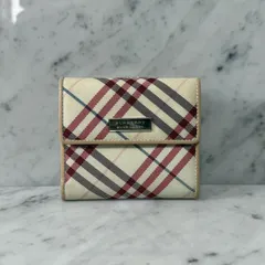 BURBERRY バーバリー 二つ折り財布 ノバチェック ナイロン 本革 プレートロゴ  がま口財布