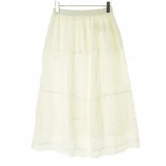 【SM2SamansaMos2】刺繍レースパッチワークマキシスカート