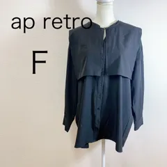 ap retro アプレトロ 選べる バックプリーツバンドカラーシャツ 襟付きプリーツ フレア バックギャザー バックプリーツ 春服 秋服 オーバーサイズ シャツ Fのサムネイル