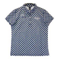 D138◆BEAMS GOLF ビームス◆半袖 ポロシャツ M ブルー×ホワイト マリン ボーダー メンズ トップス ゴルフウェア 鹿の子 コットン Tシャツ サイズ：S BEAMS GOLF ビームスゴルフ 半袖ポロシャツ ハーフジップ