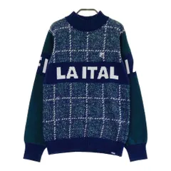 サイズ：L FILA GOLF フィラゴルフ ; MO4CL701 ウール混 長袖 ニットセーター 総柄 ホワイト系 [240101549238] ゴルフウェア レディース ストスト