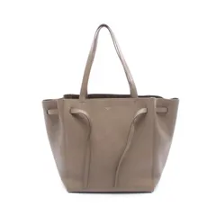 セリーヌ CELINE トートバッグ カバファントム スモール グレー レザー カバファントム スモール レディース Used A