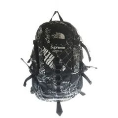 SUPREME (シュプリーム) 12SS × THE NORTH FACE Hot Shot Backpack ザノースフェイス ホットショット 地球儀 総柄 バックパック リュック ブラック NM71209