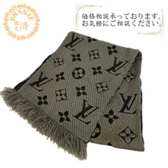 LOUIS VUITTONルイヴィトン ルイヴィトン M72242 エシャルプ ロゴマニア マフラー ブランド グレー レディース